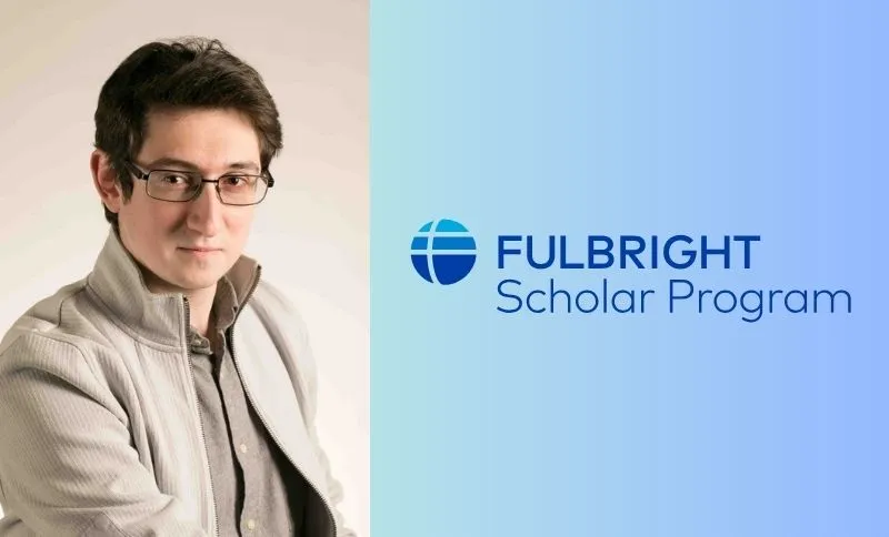 Alon Levin and the Fulbright Scholar Program logo